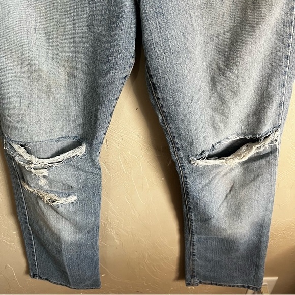 Levi’s 505s Straight Distressed Short Denim Jeans - Picture 12 of 13